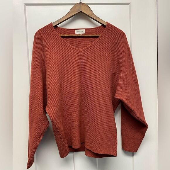 Lucy Avenue Cinnamon Orange Brown oversized sweater - Picture 1 of 4